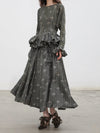 Mutedance 25 Autumn/Winter Round Neck Top Skirt Plant Dye Highly Handmade MD-MD25FW70-dark green (MD25FW65)